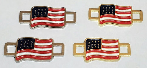 American Flag Lace Keepers (1 pair)