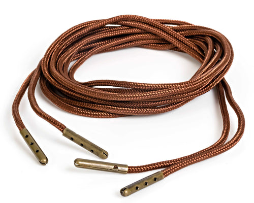Chocolate Brown Boot Laces 3mm Paracord Steel Tip Shoelaces
