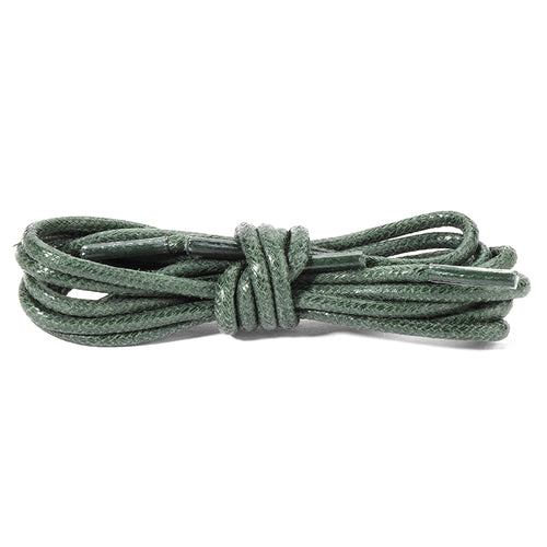 Racing Green Waxed Round Shoelaces