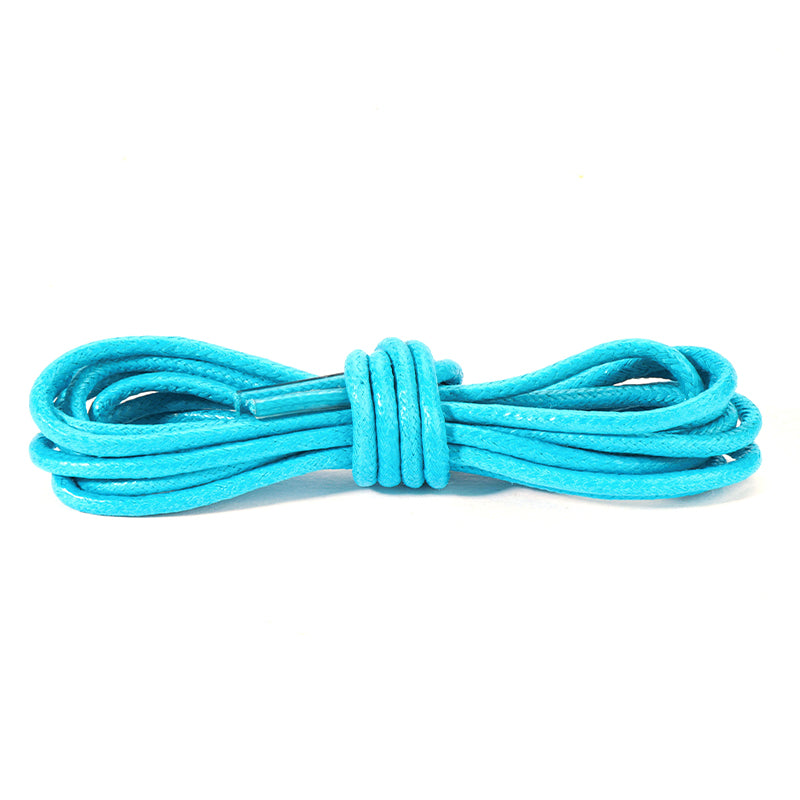 Sky Blue Waxed Round Shoelaces