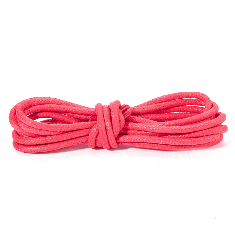 Watermelon Red Waxed Round Shoelaces Mad Dog Laces