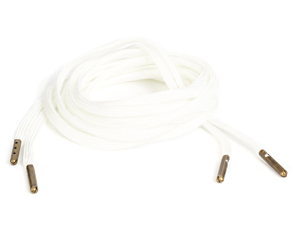 white dress shoe laces White Waxed Dress Shoelaces 36"
