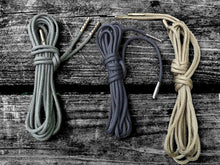 Black Boot Laces *Guaranteed for Life* 3mm Paracord Steel Tip Shoelaces - Mad Dog Laces