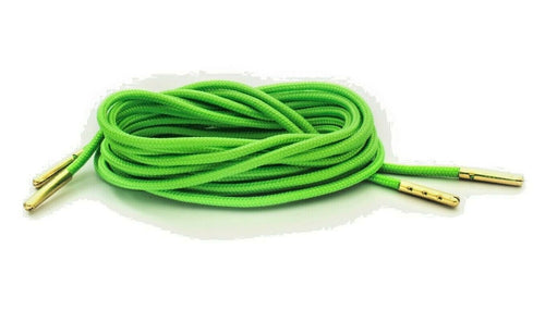 Neon Green Boot Laces *Guaranteed for Life* 3mm Paracord Steel Tip Shoelaces - Mad Dog Laces
