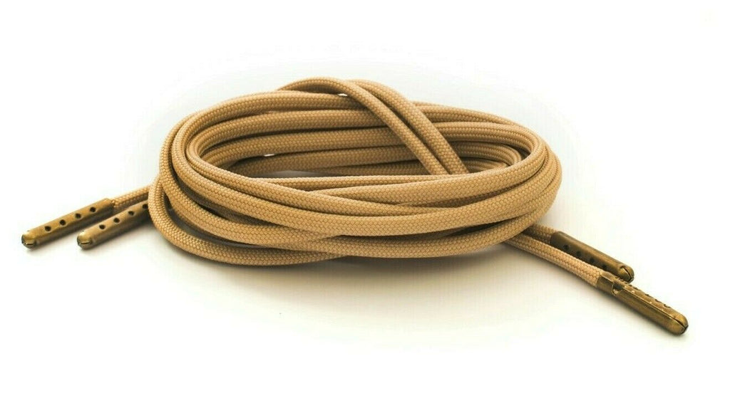 Desert Tan Boot Laces 550 Paracord Steel Tip Mad Dog Laces