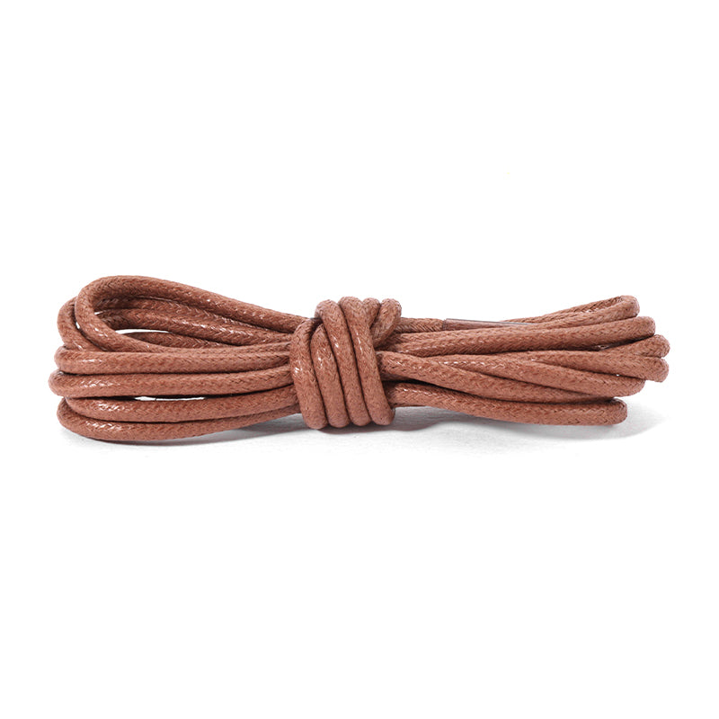 Brown Waxed Round Shoelaces