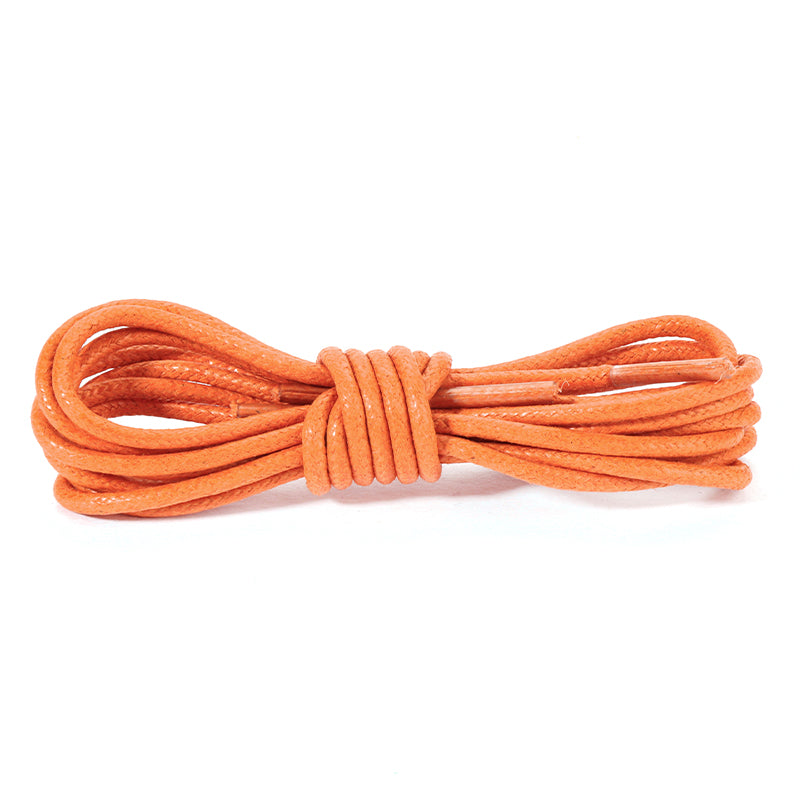 Orange Waxed Round Shoelaces