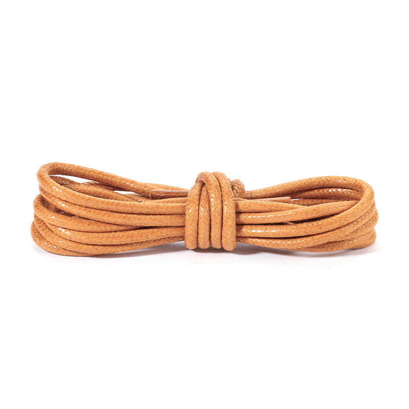 Tan Waxed Round Shoelaces