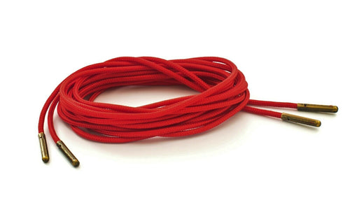 Red Boot Laces *Guaranteed for Life* 3mm Paracord Steel Tip Shoelaces - Mad Dog Laces