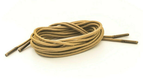 Coyote Brown Boot Laces *Guaranteed for Life* 3mm Paracord Steel Tip Shoelaces - Mad Dog Laces