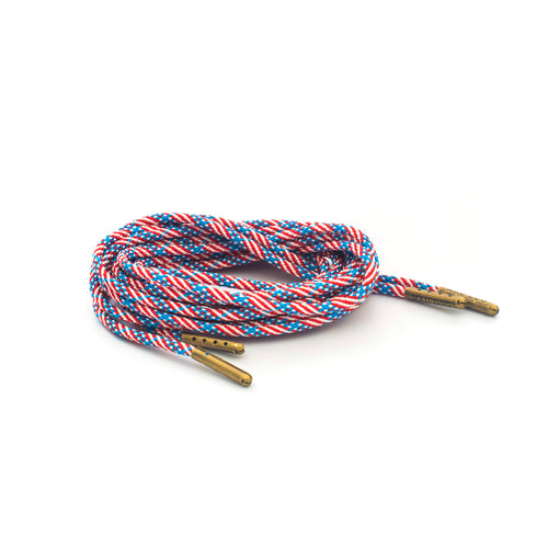 American Flag Boot Laces *Guaranteed for Life* 550 Paracord Steel Tip