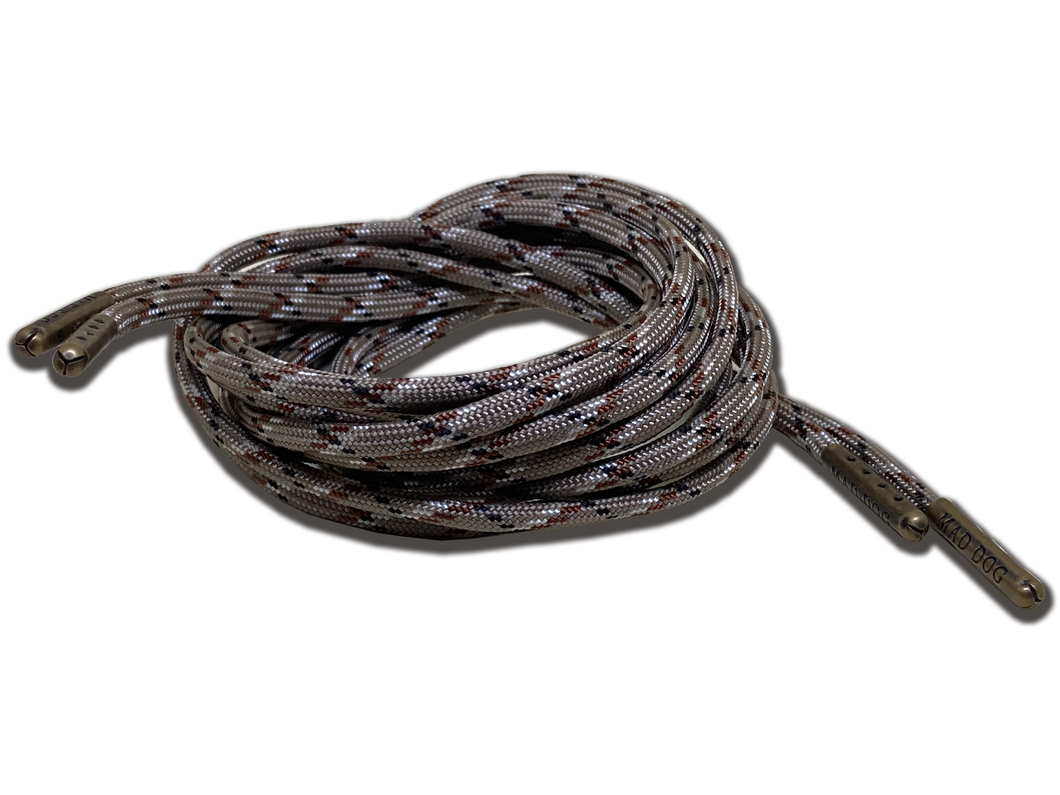 Paracord Steel Tip Shoelaces | Black Boot Laces | Mad Dog Laces 86 / Antique Bronze